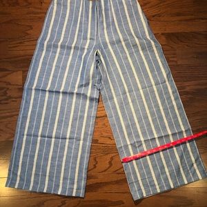 Lafayette 148 New York Stripped Coastal Resort Boho Pants
